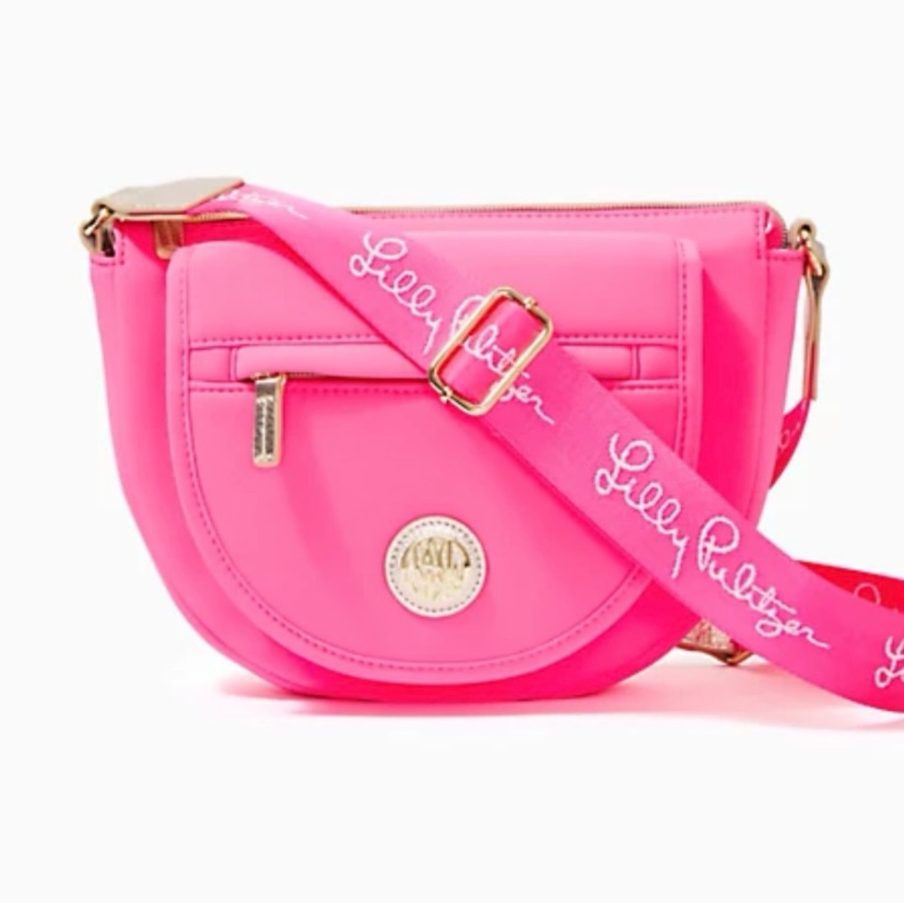 NWT Lilly Pulitzer Aura Pink Neoprene Crossbody Bag